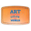 Faux Leather Engravable Patch - Curved Rectangle Thumbnail