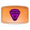 Faux Leather Engravable Patch - Curved Rectangle Thumbnail