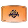 Faux Leather Engravable Patch - Curved Rectangle Thumbnail