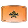Faux Leather Engravable Patch - Curved Rectangle Thumbnail