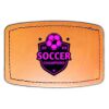 Faux Leather Engravable Patch - Curved Rectangle Thumbnail
