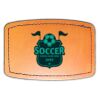 Faux Leather Engravable Patch - Curved Rectangle Thumbnail