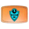 Faux Leather Engravable Patch - Curved Rectangle Thumbnail