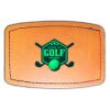 Faux Leather Engravable Patch - Curved Rectangle Thumbnail