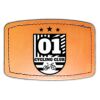 Faux Leather Engravable Patch - Curved Rectangle Thumbnail