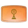 Faux Leather Engravable Patch - Curved Rectangle Thumbnail