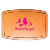 Faux Leather Engravable Patch - Curved Rectangle Thumbnail