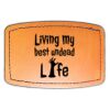 Faux Leather Engravable Patch - Curved Rectangle Thumbnail