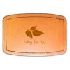 Faux Leather Engravable Patch - Curved Rectangle Thumbnail