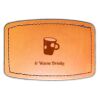 Faux Leather Engravable Patch - Curved Rectangle Thumbnail