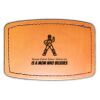 Faux Leather Engravable Patch - Curved Rectangle Thumbnail