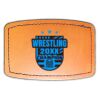 Faux Leather Engravable Patch - Curved Rectangle Thumbnail