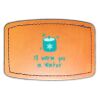 Faux Leather Engravable Patch - Curved Rectangle Thumbnail