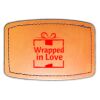 Faux Leather Engravable Patch - Curved Rectangle Thumbnail
