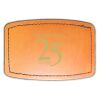 Faux Leather Engravable Patch - Curved Rectangle Thumbnail