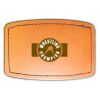 Faux Leather Engravable Patch - Curved Rectangle Thumbnail