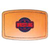 Faux Leather Engravable Patch - Curved Rectangle Thumbnail