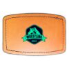 Faux Leather Engravable Patch - Curved Rectangle Thumbnail