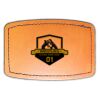Faux Leather Engravable Patch - Curved Rectangle Thumbnail