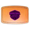 Faux Leather Engravable Patch - Curved Rectangle Thumbnail