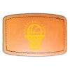 Faux Leather Engravable Patch - Curved Rectangle Thumbnail
