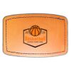 Faux Leather Engravable Patch - Curved Rectangle Thumbnail
