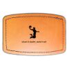 Faux Leather Engravable Patch - Curved Rectangle Thumbnail