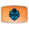 Faux Leather Engravable Patch - Curved Rectangle Thumbnail