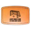Faux Leather Engravable Patch - Curved Rectangle Thumbnail