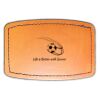 Faux Leather Engravable Patch - Curved Rectangle Thumbnail