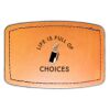 Faux Leather Engravable Patch - Curved Rectangle Thumbnail