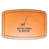 Faux Leather Engravable Patch - Curved Rectangle Thumbnail
