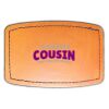 Faux Leather Engravable Patch - Curved Rectangle Thumbnail