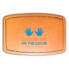 Faux Leather Engravable Patch - Curved Rectangle Thumbnail