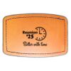 Faux Leather Engravable Patch - Curved Rectangle Thumbnail