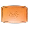 Faux Leather Engravable Patch - Curved Rectangle Thumbnail