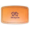 Faux Leather Engravable Patch - Curved Rectangle Thumbnail