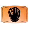 Faux Leather Engravable Patch - Curved Rectangle Thumbnail