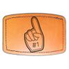 Faux Leather Engravable Patch - Curved Rectangle Thumbnail