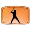 Faux Leather Engravable Patch - Curved Rectangle Thumbnail