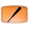 Faux Leather Engravable Patch - Curved Rectangle Thumbnail