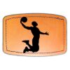 Faux Leather Engravable Patch - Curved Rectangle Thumbnail
