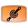 Faux Leather Engravable Patch - Curved Rectangle Thumbnail