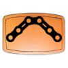 Faux Leather Engravable Patch - Curved Rectangle Thumbnail