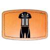 Faux Leather Engravable Patch - Curved Rectangle Thumbnail