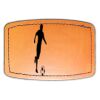 Faux Leather Engravable Patch - Curved Rectangle Thumbnail