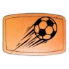 Faux Leather Engravable Patch - Curved Rectangle Thumbnail