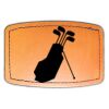 Faux Leather Engravable Patch - Curved Rectangle Thumbnail