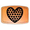 Faux Leather Engravable Patch - Curved Rectangle Thumbnail