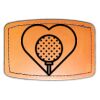 Faux Leather Engravable Patch - Curved Rectangle Thumbnail